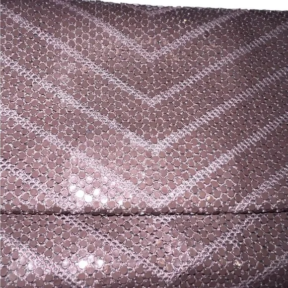 Black Chevron Sequins Envelope Clutch Purse with Strap - Picture 2 of 8